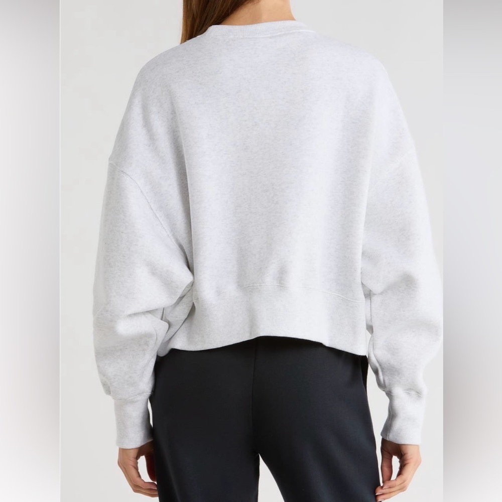 NIKE NEW Phoenix Fleece Crewneck sweatshirt size Small Birch Heather Color - Picture 2 of 8